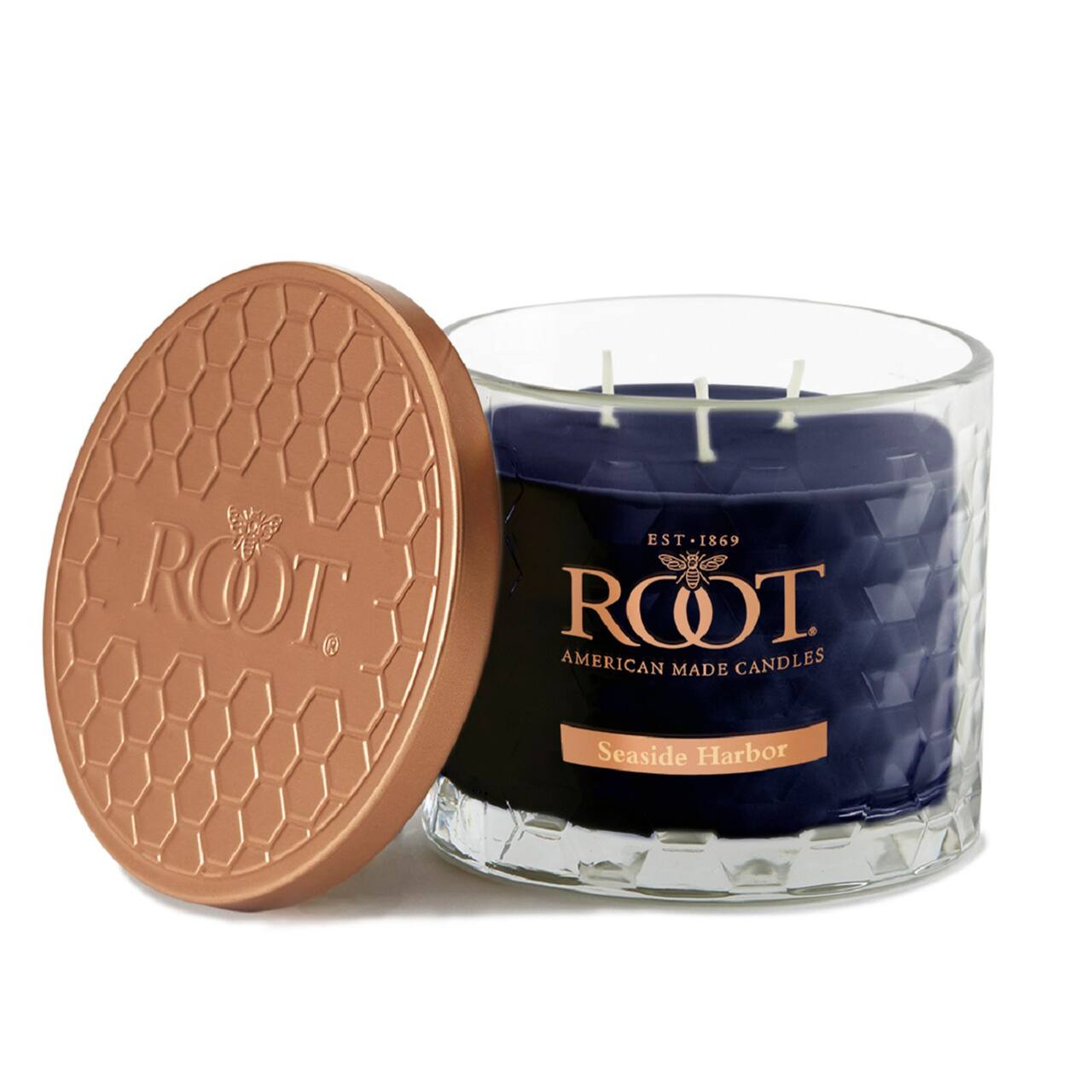 Root Candles Signature 3-Wick Honeycomb Beeswax Blend Jar Candle